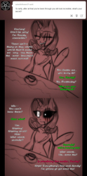 Size: 643x1295 | Tagged: safe, artist:lil miss jay, rarity, semi-anthro, ask lil miss rarity, lil-miss rarity, g4, ask, scar, tumblr