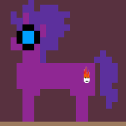 Size: 320x320 | Tagged: safe, artist:myfaceisonfire11, oc, oc only, oc:sagebrush fire, adventure ponies, solo