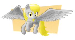 Size: 1400x750 | Tagged: safe, artist:yo-yall, derpy hooves, pegasus, pony, g4, female, mare, solo, spread wings