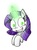 Size: 503x679 | Tagged: safe, artist:vdru7, rarity, g4, inspiration manifestation, female, inspirarity, pixiv, possessed, solo