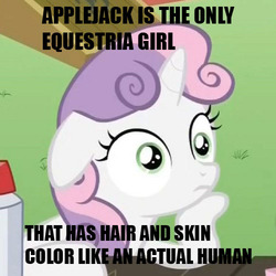 Size: 500x500 | Tagged: safe, sweetie belle, g4, captain obvious, exploitable meme, image macro, meme, sudden clarity sweetie belle