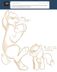 Size: 786x992 | Tagged: safe, applejack, g4, aj answers, ask, filly, tumblr