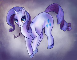 Size: 800x628 | Tagged: safe, artist:paninin, rarity, pony, unicorn, g4, eyes open, female, horn, mare, solo