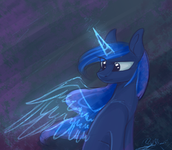 Size: 1115x974 | Tagged: safe, artist:snowsky-s, princess luna, g4, female, solo