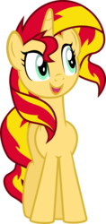 Size: 6032x12808 | Tagged: safe, artist:decprincess, sunset shimmer, pony, unicorn, equestria girls, g4, my little pony equestria girls: rainbow rocks, .svg available, absurd resolution, equestria girls ponified, female, happy, ponified, simple background, smiling, solo, transparent background, vector