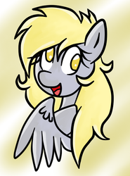 Size: 479x647 | Tagged: safe, artist:devilenvy, derpy hooves, pegasus, pony, g4, female, mare, smiling, solo