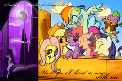 Size: 2400x1600 | Tagged: safe, artist:animatrix1490, applejack, fluttershy, pinkie pie, rainbow dash, rarity, spike, twilight sparkle, g4, mane seven, mane six