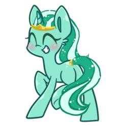 Size: 400x434 | Tagged: safe, artist:xbeautifuldreamerx, oc, oc only, pony, unicorn, adoptable, blushing, butt, plot, smiling, solo