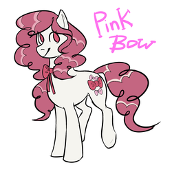 Size: 2000x2000 | Tagged: safe, artist:ritasanderson, oc, oc only, oc:pink bow, earth pony, pony, high res, solo