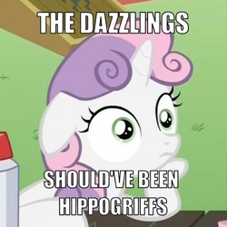 Size: 500x500 | Tagged: safe, sweetie belle, equestria girls, g4, my little pony equestria girls: rainbow rocks, exploitable meme, image macro, meme, sudden clarity sweetie belle