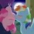 Size: 2000x2000 | Tagged: safe, artist:stockingstreams, mare do well, pinkie pie, rainbow dash, earth pony, pegasus, pony, g4, blushing, clothes, costume, duo, eyes closed, female, high res, kiss on the lips, kissing, lesbian, male, mare, moon, night, scene interpretation, ship:pinkiedash, shipping, shipping war in the comments, spider-man, upside down, upside down kiss