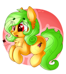 Size: 1779x1997 | Tagged: safe, artist:shyshyoctavia, oc, oc only, oc:ladybird, heart eyes, solo, wingding eyes