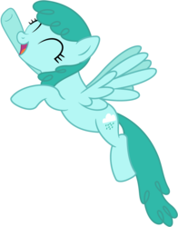 Size: 3073x3923 | Tagged: safe, artist:bluemeganium, spring melody, sprinkle medley, pegasus, pony, g4, ^^, eyes closed, female, flying, happy, high res, mare, raised hoof, simple background, solo, transparent background, vector