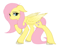 Size: 5045x4059 | Tagged: safe, artist:strachattack, fluttershy, g4, absurd resolution, ear fluff, female, simple background, solo, transparent background, unshorn fetlocks, vector