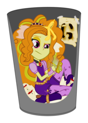 Size: 735x1024 | Tagged: safe, anonymous artist, edit, adagio dazzle, equestria girls, g4, my little pony equestria girls: rainbow rocks, female, garbage (band), garbagio, logo, meme, phone, solo, trash, trash can