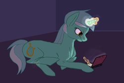 Size: 1173x789 | Tagged: safe, artist:allison514c, lyra heartstrings, pony, unicorn, g4, 3ds, female, magic, mare, solo