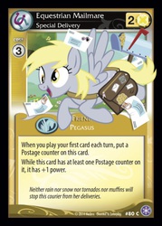 Size: 372x520 | Tagged: safe, enterplay, derpy hooves, pegasus, pony, g4, my little pony collectible card game, the crystal games, card, ccg, female, mare, that one nameless background pony we all know and love