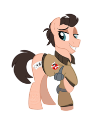 Size: 386x500 | Tagged: safe, artist:animatedvisions, earth pony, pony, ghostbusters, peter venkman, ponified, solo