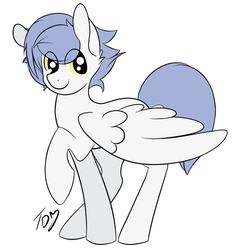 Size: 500x533 | Tagged: safe, artist:tokidraws, oc, oc only, oc:wispy cirrus, pegasus, pony, solo