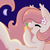 Size: 512x512 | Tagged: safe, artist:cristle1235, oc, oc only, oc:peach blossom, bat pony, pony, flying, herbivore, moon, night, peach, solo, starry night, stars