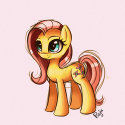 Size: 500x500 | Tagged: safe, artist:ponyix, fluttershy, g4, female, solo, wingless