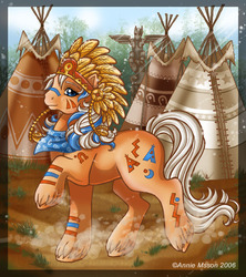 Size: 576x650 | Tagged: safe, artist:anniemsson, wigwam, g1, big brother ponies, male, solo, tipi