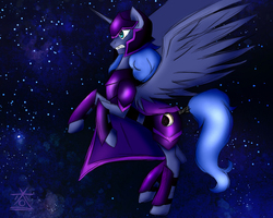 Size: 1024x819 | Tagged: safe, artist:lordsleeper, princess luna, pony, g4, armor, female, solo