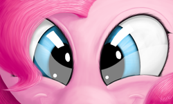 Size: 1000x600 | Tagged: safe, artist:the1xeno1, pinkie pie, earth pony, pony, g4, close-up, extreme close-up, eye, eyes, female, solo