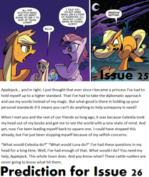 Size: 636x756 | Tagged: safe, idw, applejack, twilight sparkle, friendship is magic #25, g4, spoiler:comic, drama, prediction, text, twilight sparkle (alicorn)