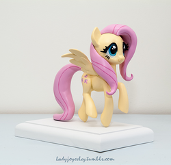 Size: 567x547 | Tagged: safe, artist:ladyjoyceley, fluttershy, g4, female, sculpture, solo