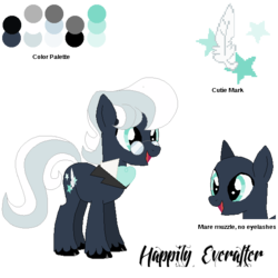 Size: 600x600 | Tagged: safe, artist:thunder-breaker, oc, oc only, oc:happily everafter, ambiguous gender, cloven hooves, ponysona, reference sheet, solo