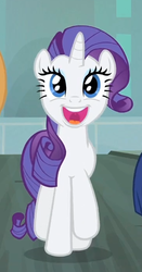 Size: 363x691 | Tagged: safe, screencap, rarity, pony, unicorn, g4, rarity takes manehattan, :d, cropped, cute, female, happy, mare, open mouth, raribetes, smiling, solo