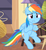 Size: 819x885 | Tagged: safe, screencap, rainbow dash, pony, g4, rarity takes manehattan, cute, female, solo