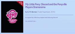 Size: 678x313 | Tagged: safe, discord, g4, my little pony chapter books, my little pony: discord and the ponyville players dramarama, book, g.m. berrow, text