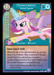 Size: 368x515 | Tagged: safe, enterplay, princess cadance, spike, g4, my little pony collectible card game, the crystal games, card, ccg, fastball special