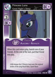 Size: 372x520 | Tagged: safe, enterplay, princess luna, g4, my little pony collectible card game, the crystal games, card, ccg, female, solo