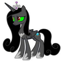 Size: 894x894 | Tagged: safe, artist:blah23z, artist:proenix, king sombra, princess cadance, alicorn, pony, g4, corruptance, corrupted, corrupted cadance, dark magic, evil cadance, female, hoof shoes, jewelry, magic, palette swap, peytral, recolor, simple background, solo, sombra eyes, tiara, transparent background