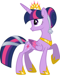 Size: 8051x10117 | Tagged: safe, artist:decprincess, twilight sparkle, alicorn, pony, g4, absurd resolution, colored wings, concave belly, crown, female, hair up, hoof shoes, jewelry, mare, multicolored wings, older, older twilight, older twilight sparkle (alicorn), peytral, raised hoof, regalia, simple background, slender, solo, thin, tiara, transparent background, twilight sparkle (alicorn), ultimate twilight, vector