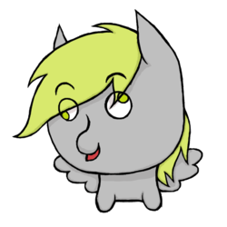 Size: 800x800 | Tagged: safe, artist:theerotictaco, derpy hooves, pegasus, pony, g4, derp, female, mare