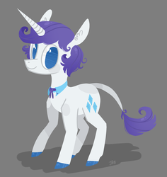 Size: 1280x1355 | Tagged: safe, artist:jellybeanbullet, rarity, classical unicorn, g4, elusive, horn, leonine tail, rule 63, solo