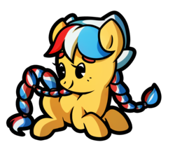 Size: 2823x2375 | Tagged: safe, artist:pepooni, oc, oc only, oc:ember, oc:ember (hwcon), pony, hearth's warming con, braid, female, high res, mare, mascot, nation ponies, netherlands, simple background, solo, transparent background