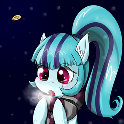 Size: 2000x2000 | Tagged: safe, artist:sticky-plaster, sonata dusk, equestria girls, g4, my little pony equestria girls: rainbow rocks, clothes, equestria girls ponified, high res, ponified, scarf