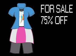 Size: 690x509 | Tagged: safe, rainbow dash, equestria girls, g4, 75%, clothes, cutie mark, for sale, jacket, leggings, shirt, skirt