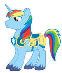 Size: 600x714 | Tagged: safe, artist:blah23z, rainbow dash, shining armor, g4, male, recolor, simple background, solo