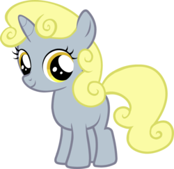 Size: 907x881 | Tagged: safe, artist:blah23z, derpy hooves, sweetie belle, pegasus, pony, g4, cute, female, mare, recolor, simple background, solo