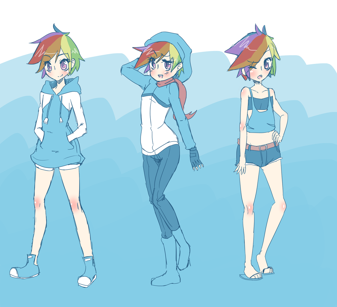 safe, artist:applestems, rainbow dash, human, clothes, converse, female, fi...