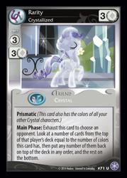 Size: 372x520 | Tagged: safe, enterplay, rarity, g4, my little pony collectible card game, the crystal games, ccg, crystal rarity, crystallized