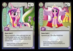 Size: 744x520 | Tagged: safe, enterplay, flash sentry, princess cadance, g4, my little pony collectible card game, the crystal games, ccg