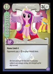 Size: 372x520 | Tagged: safe, enterplay, flash sentry, princess cadance, g4, my little pony collectible card game, the crystal games, card, ccg