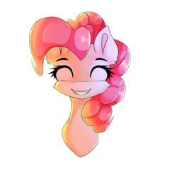 Size: 2500x2500 | Tagged: safe, artist:novabytes, pinkie pie, g4, bust, female, high res, portrait, simple background, solo, transparent background